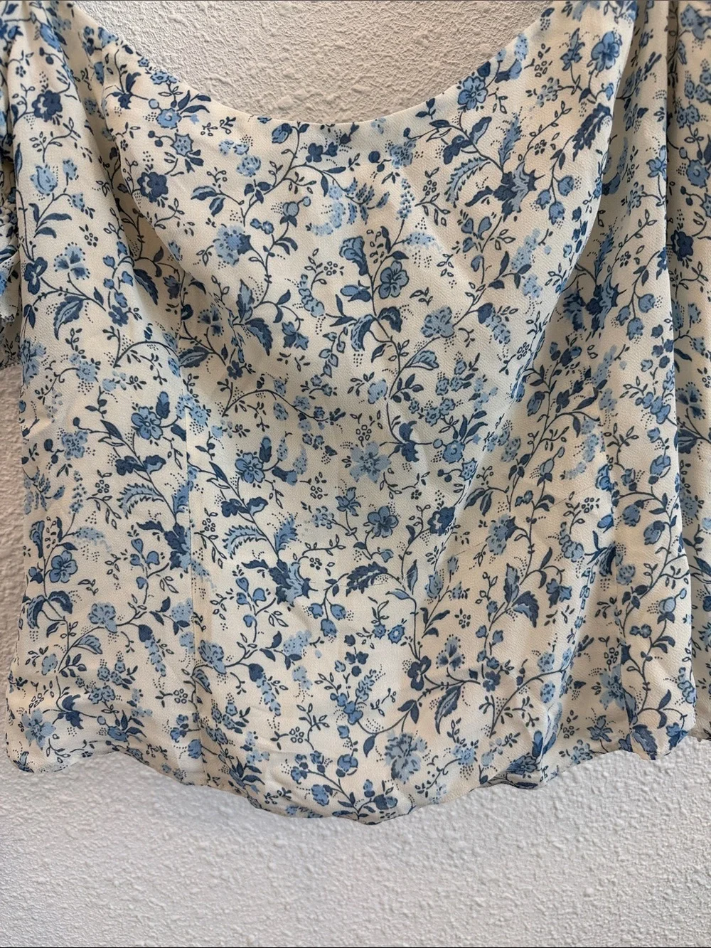 Reformation Marin Puff Sleeve Floral Blouse Top Size 12 NWOT